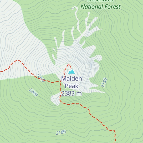 Map of Maiden Peak