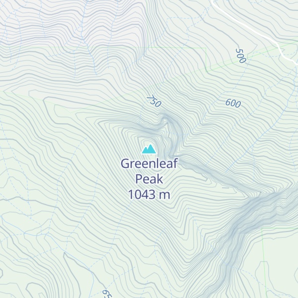 Map of Greenleaf Peak