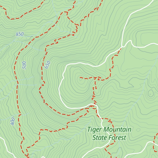Map of Tiger Middle Summit