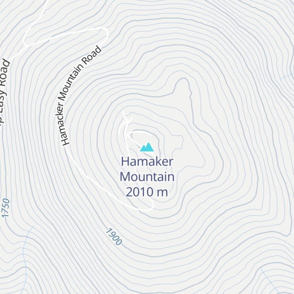 Map of Hamaker Mountain