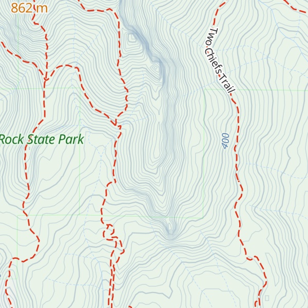 Map of Sacagawea and Papoose Rocks