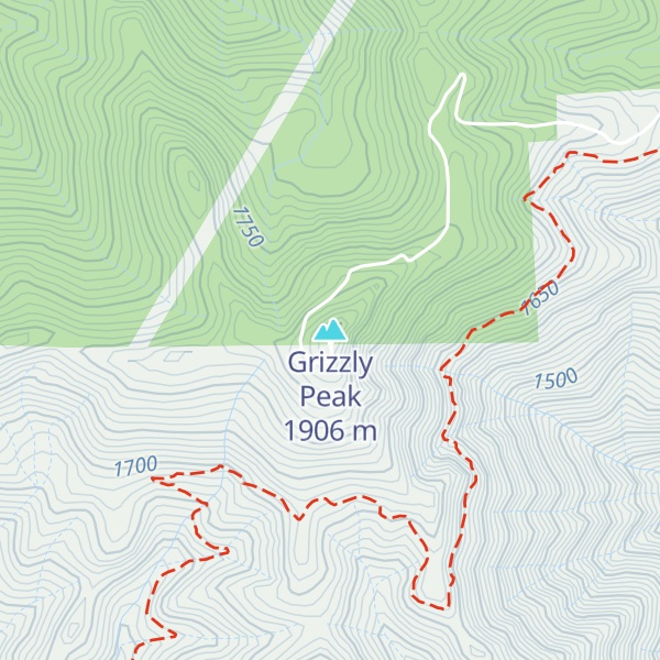 Map of Grizzly Peak