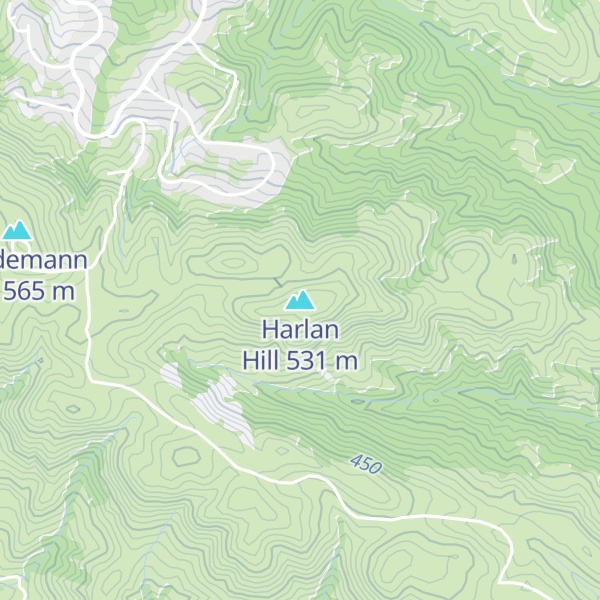 Map of Harlan Hill
