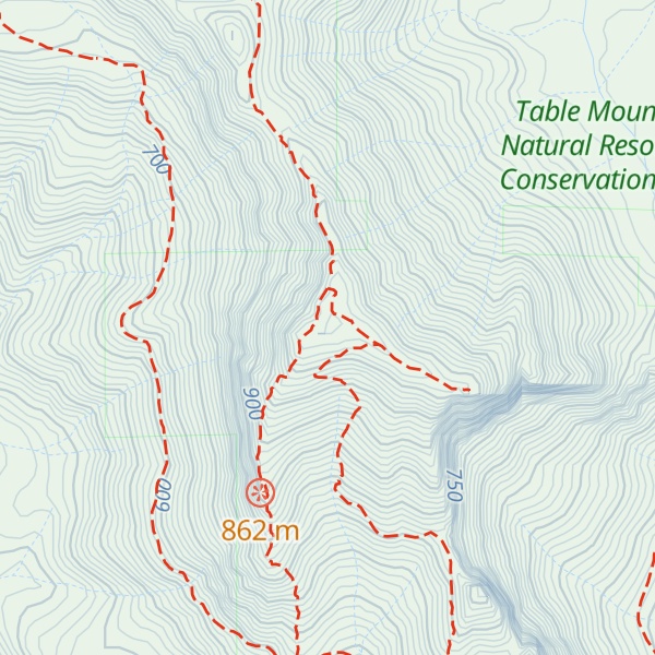 Map of Table Mountain