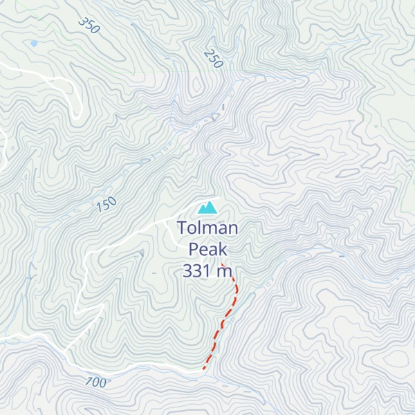 Map of Tolman Peak