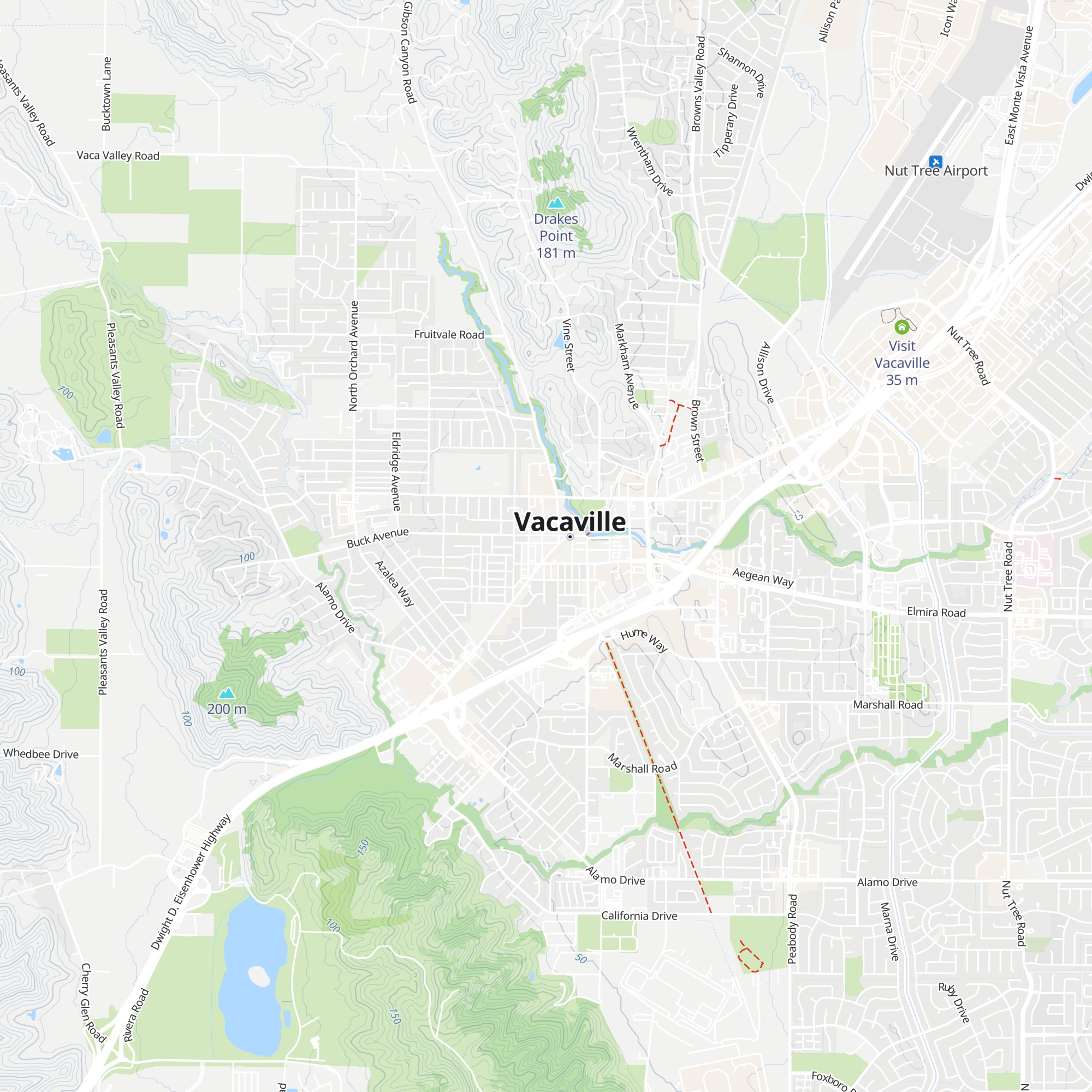 Downtown Vacaville map