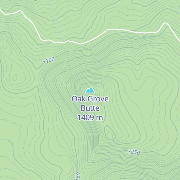 Map of Oak Grove Butte
