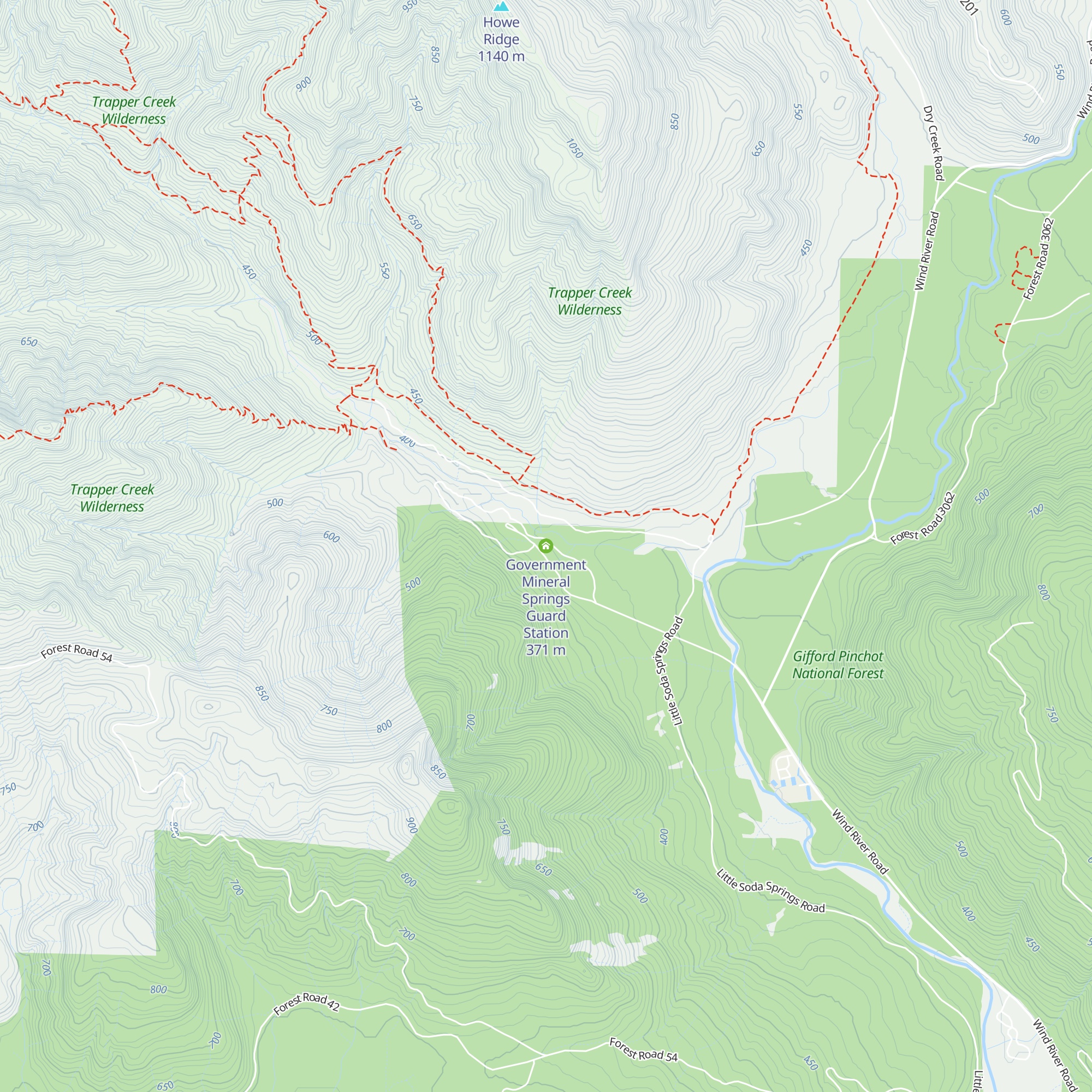 Government Mineral Springs Guard Station map