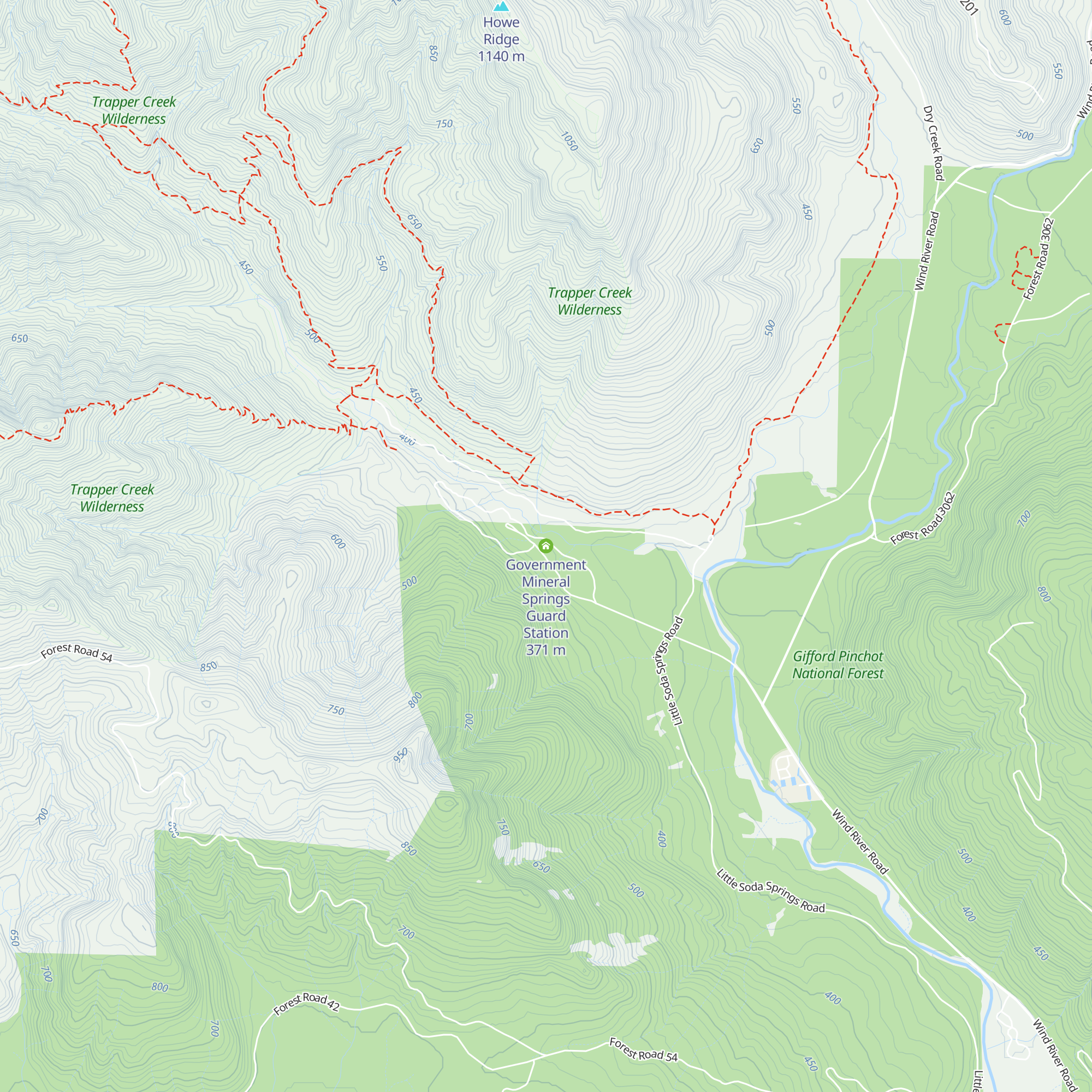 Government Mineral Springs Guard Station map