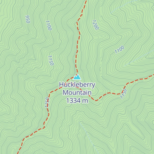 Map of Huckleberry Mountain