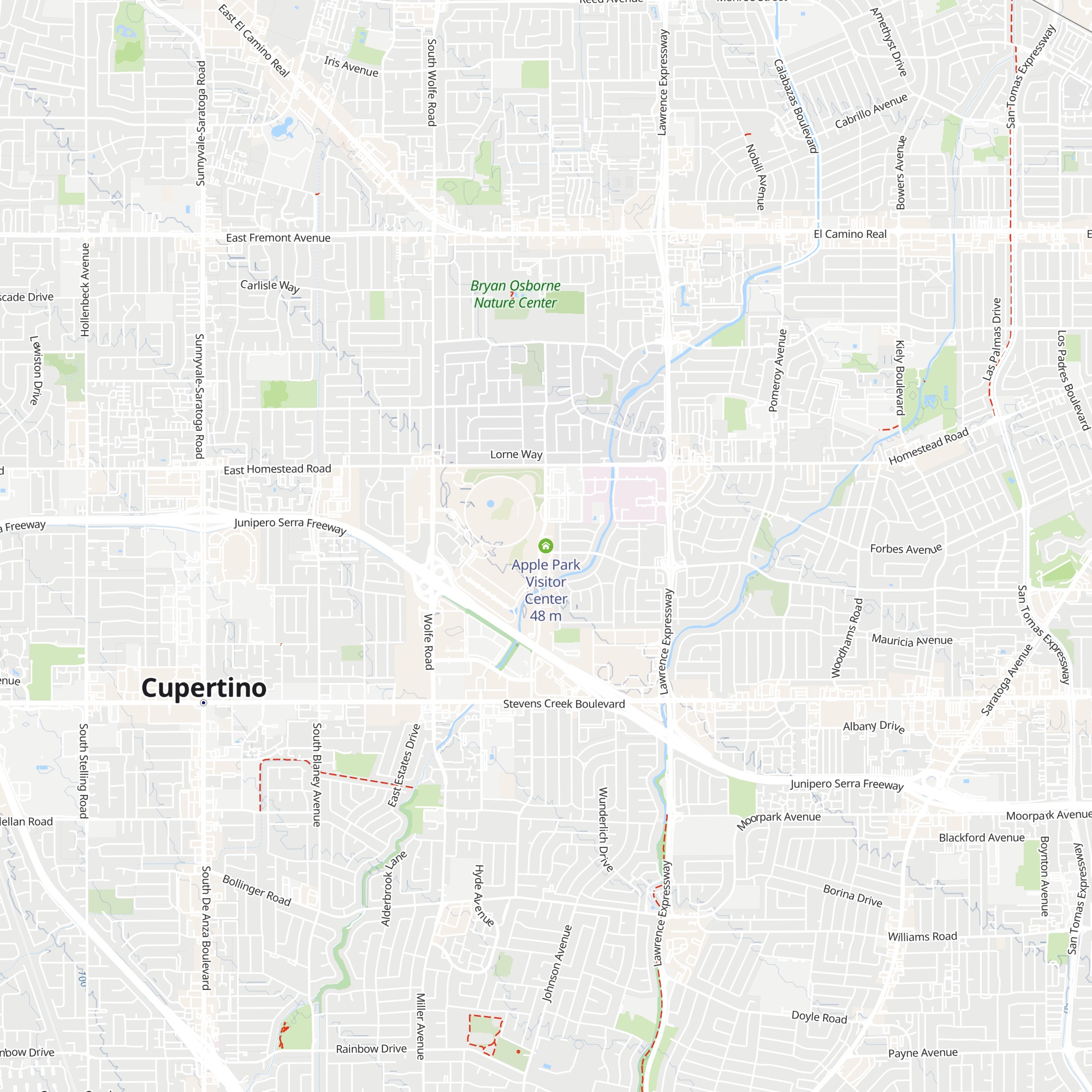 Apple Park Visitor Center map