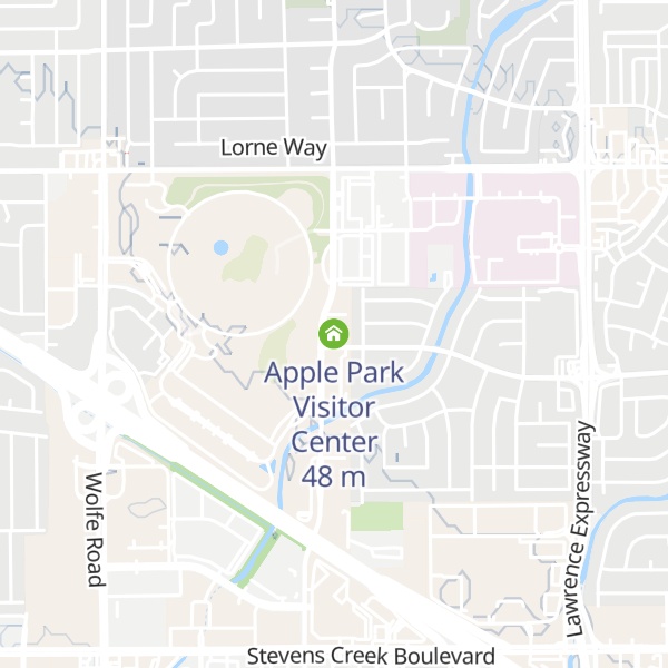 Map of Apple Park Visitor Center