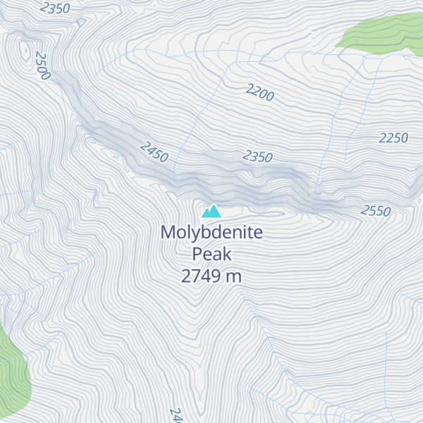 Map of Molybdenite Peak