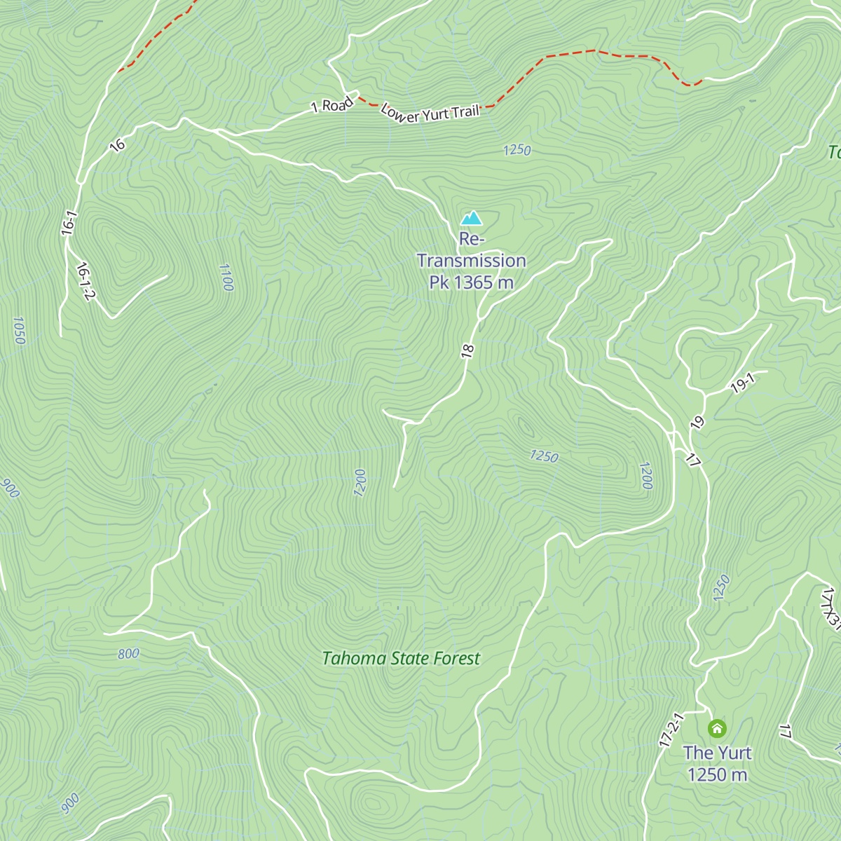 Bruni's Snow Bowl Hut map