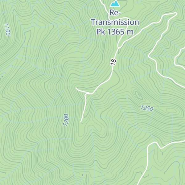 Map of Bruni's Snow Bowl Hut