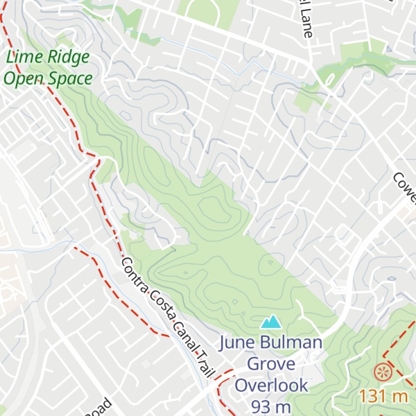 Map of Court Lane Hill