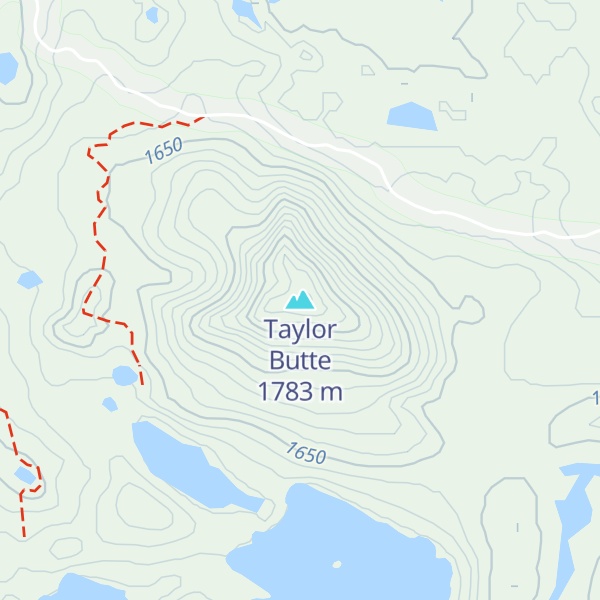 Map of Taylor Butte