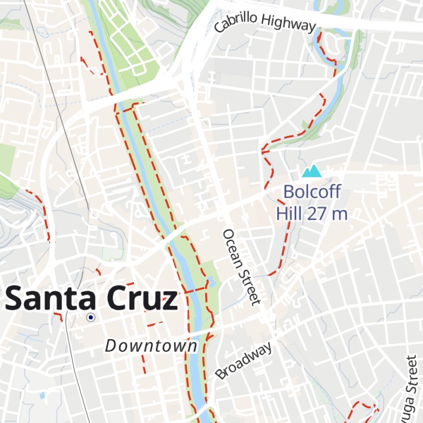 Map of Santa Cruz County Conference & Visitors Council