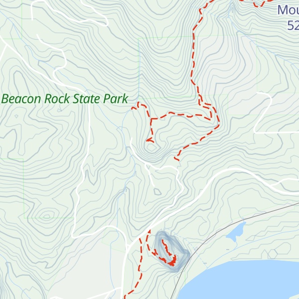 Map of Little Beacon Rock