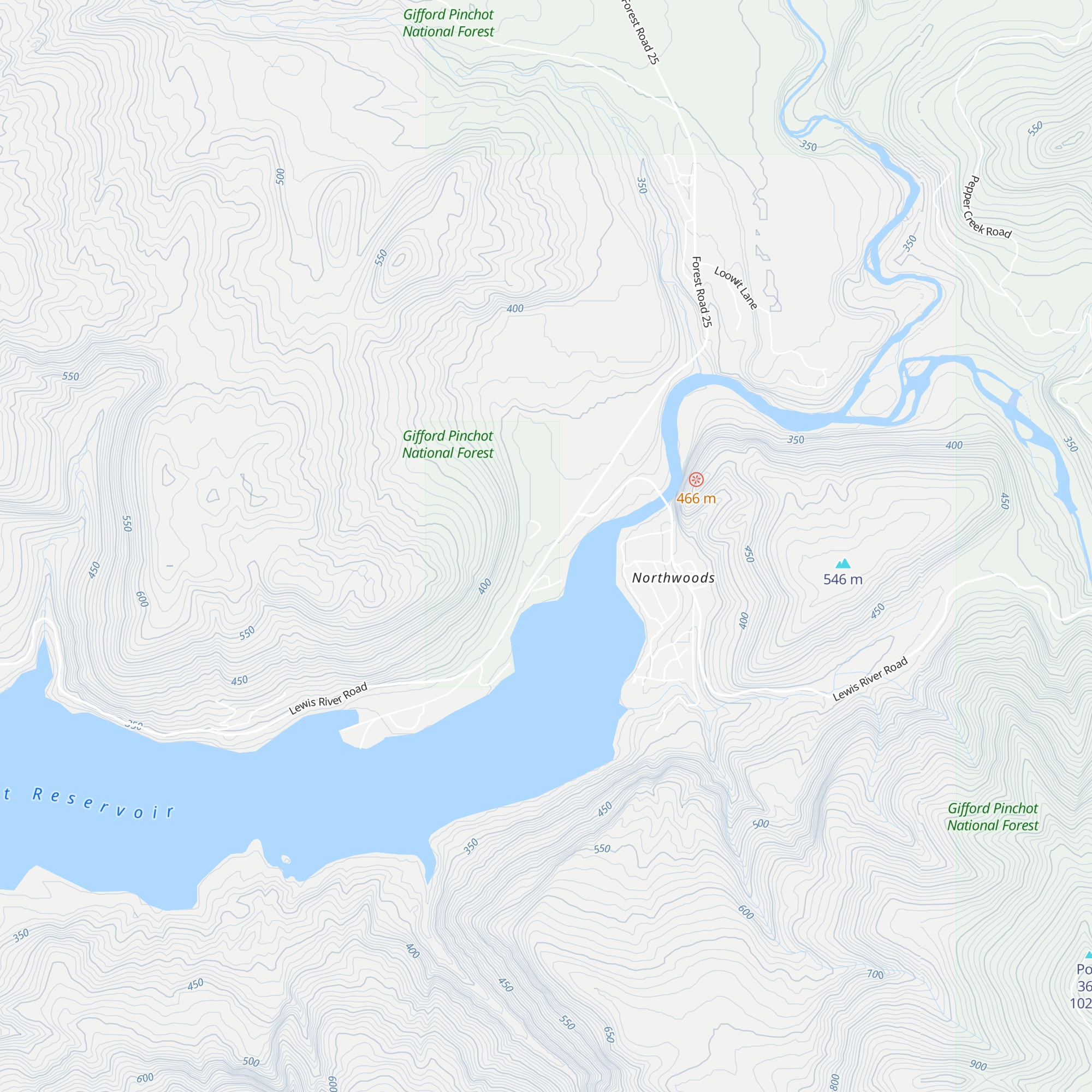 Pine Creek Information Center map