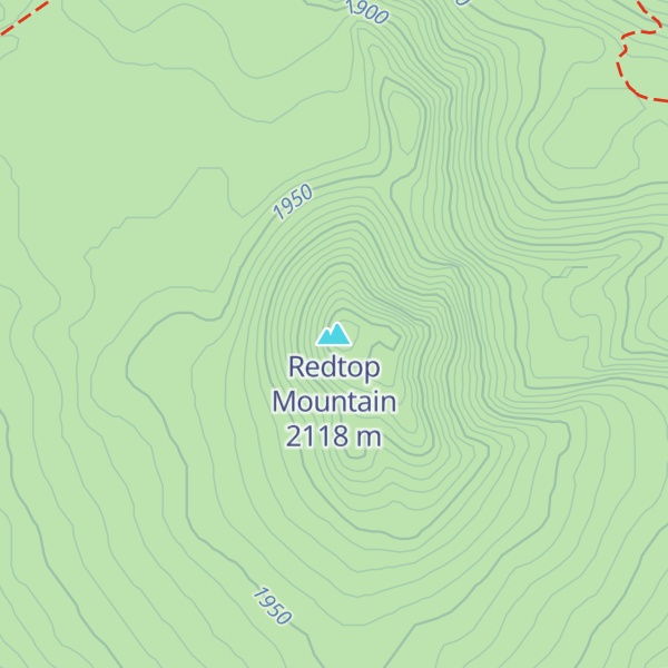 Map of Redtop Mountain