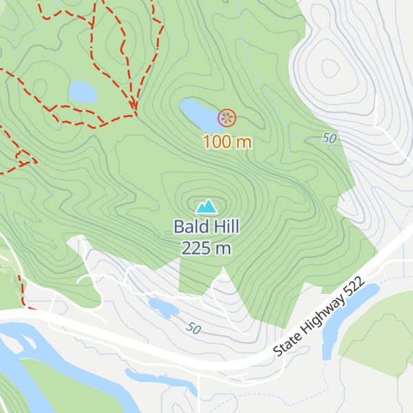 Map of Bald Hill