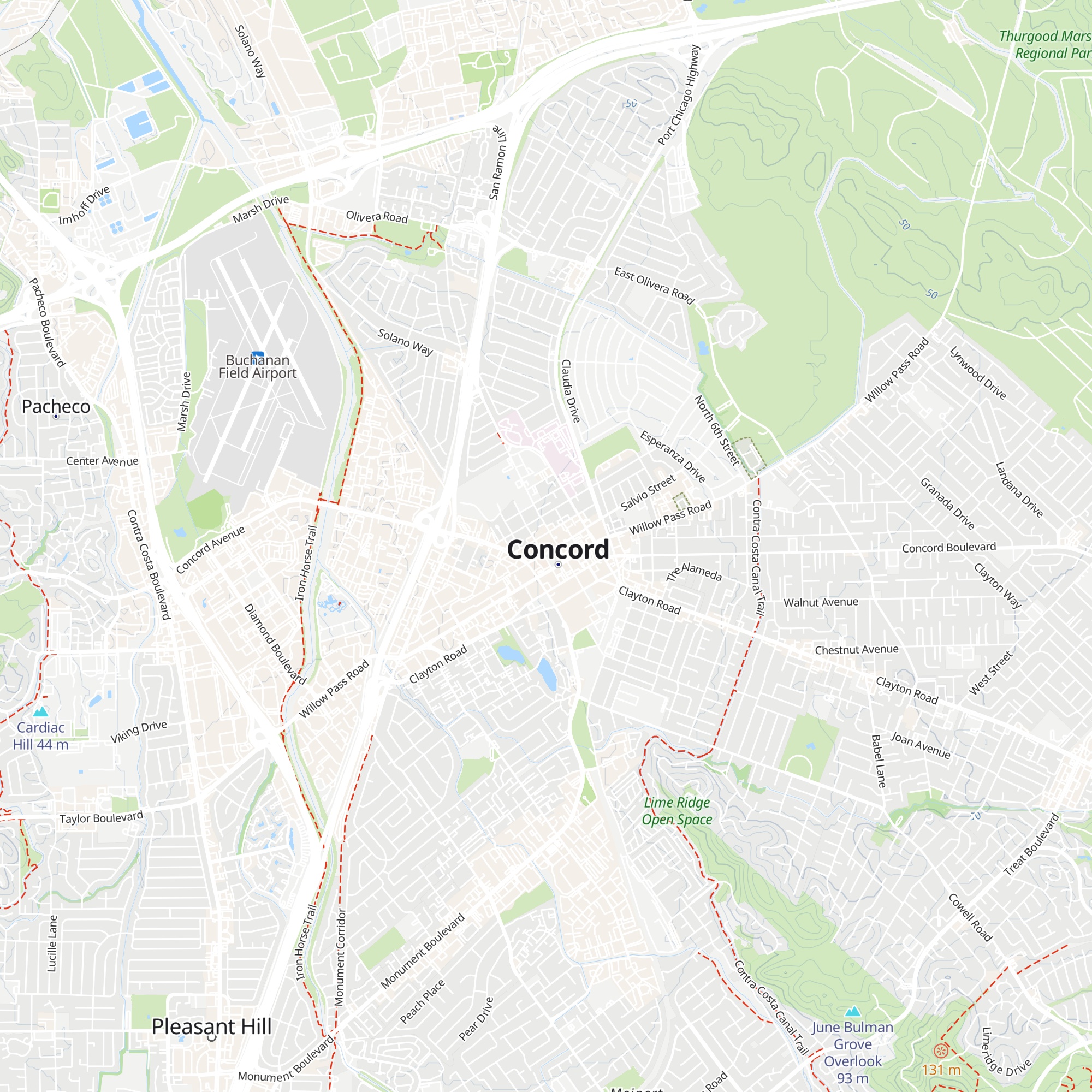Concord Visitor Center map