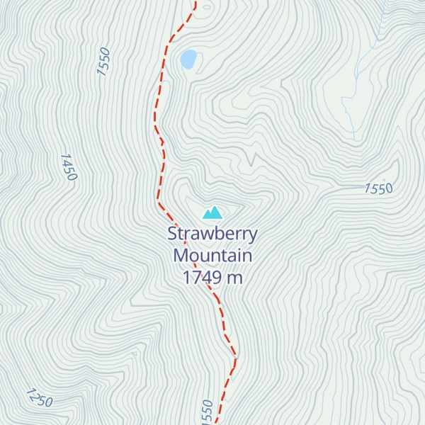 Map of Strawberry Mountain