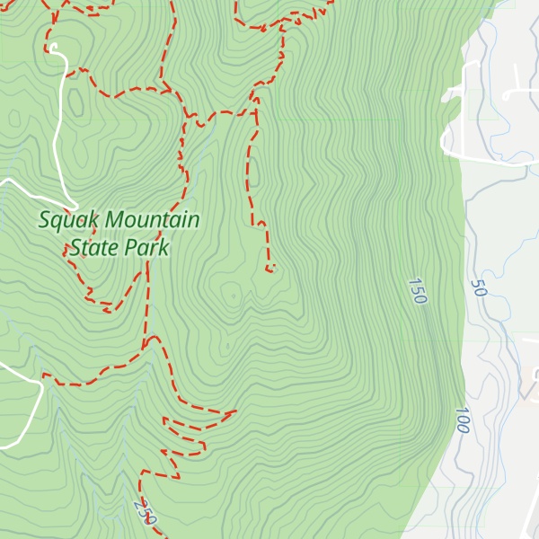 Map of Squak Mountain Southeast Peak