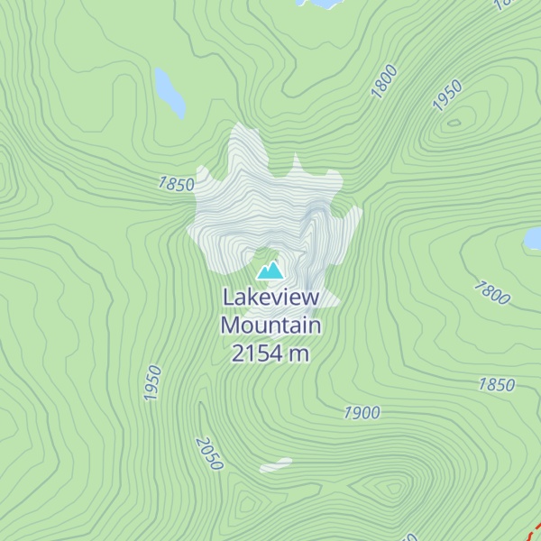 Map of Lakeview Mountain
