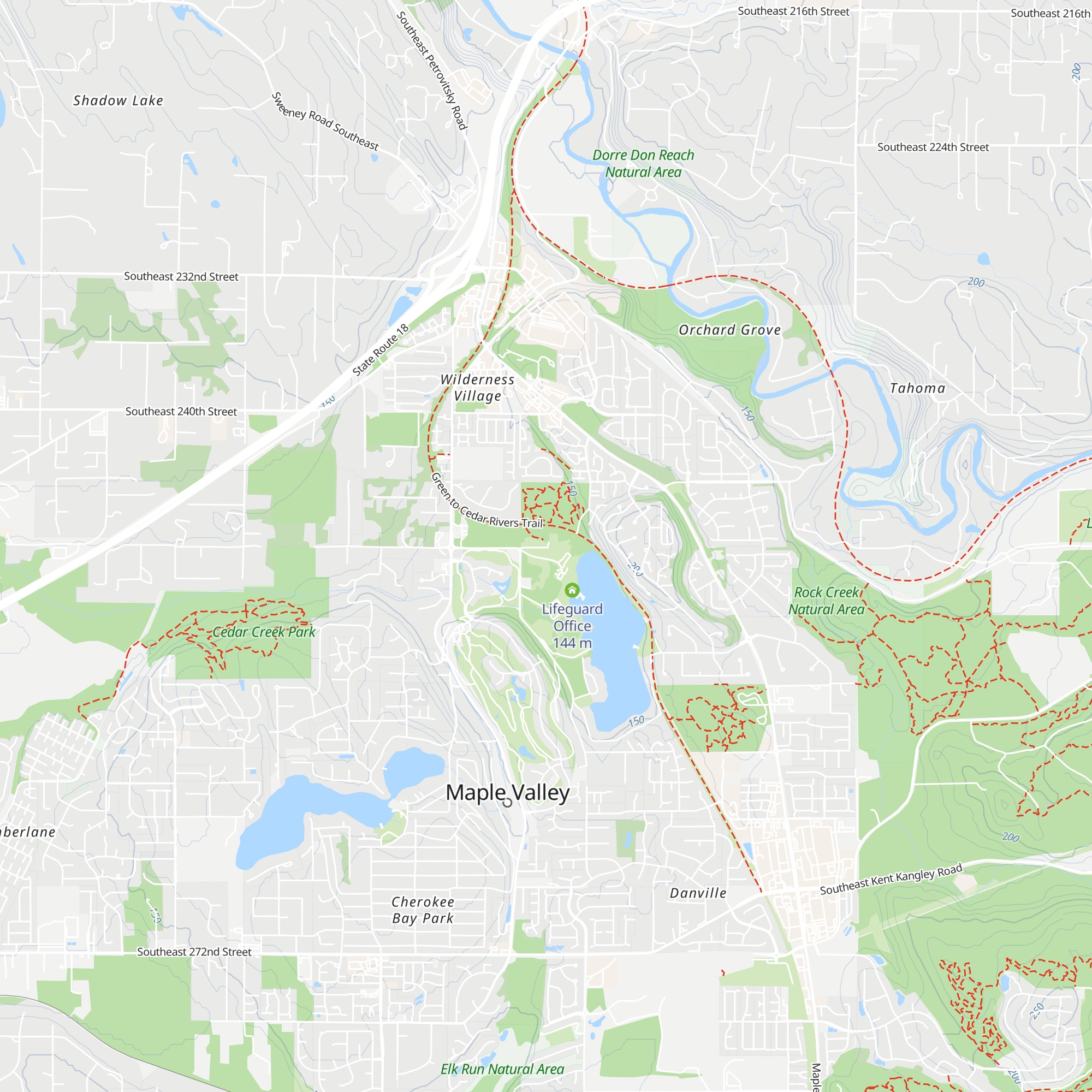 Lake Wilderness Arboretum Information map