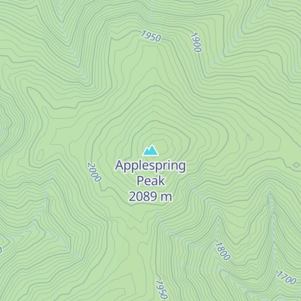 Map of Applespring Peak