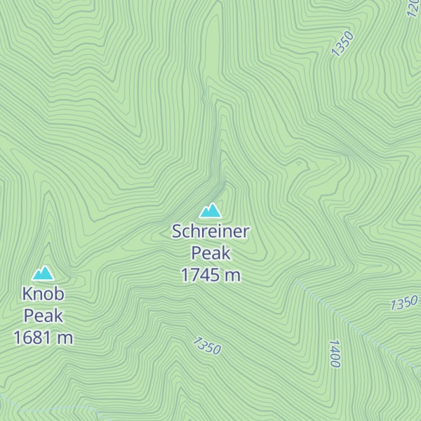Map of Schreiner Peak