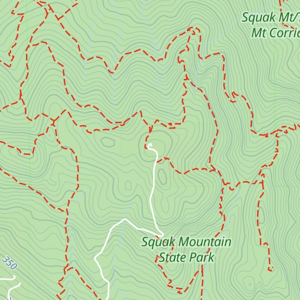 Map of Squak Mountain Central Peak