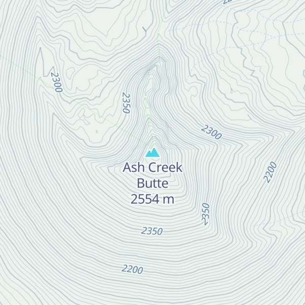 Map of Ash Creek Butte
