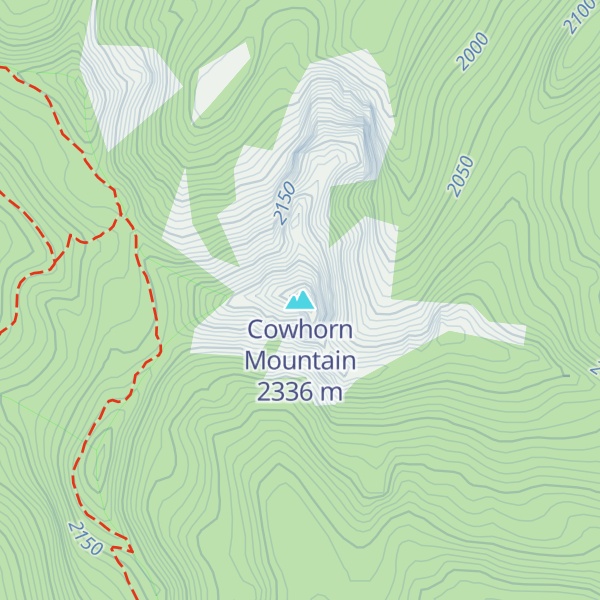 Map of Cowhorn Mountain