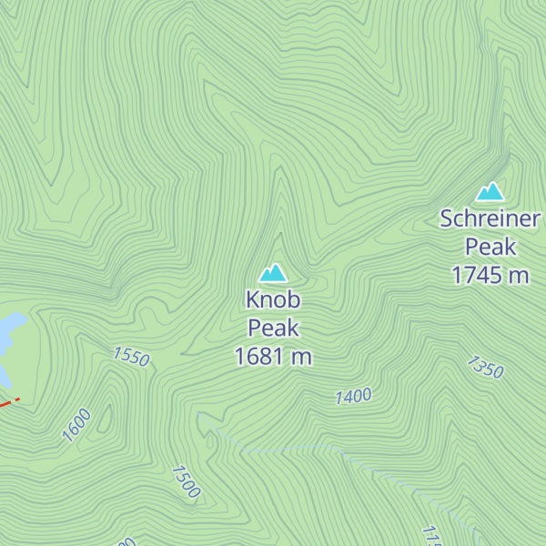 Map of Knob Peak