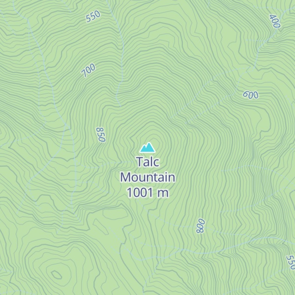 Map of Talc Mountain