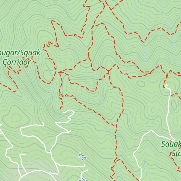 Map of Squak Mountain West Peak