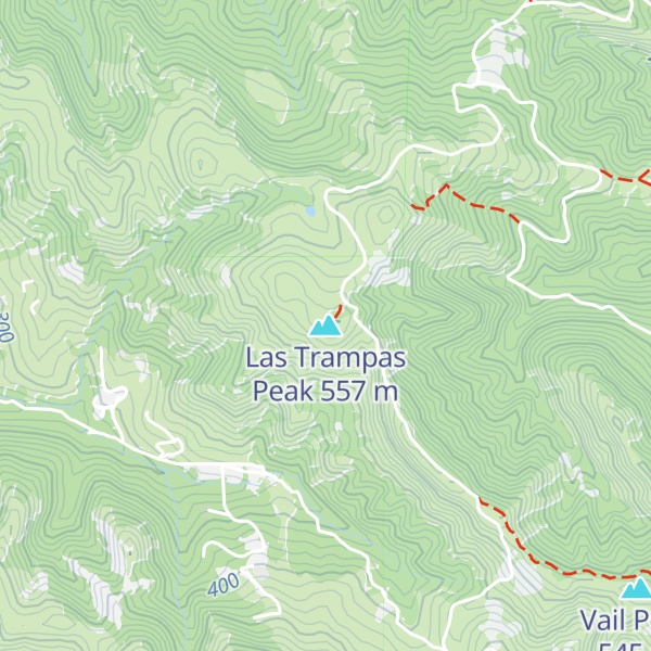 Map of Las Trampas Peak