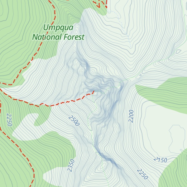 Map of Mount Thielsen