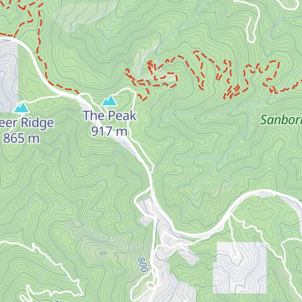 Map of Sunnyvale Mountain