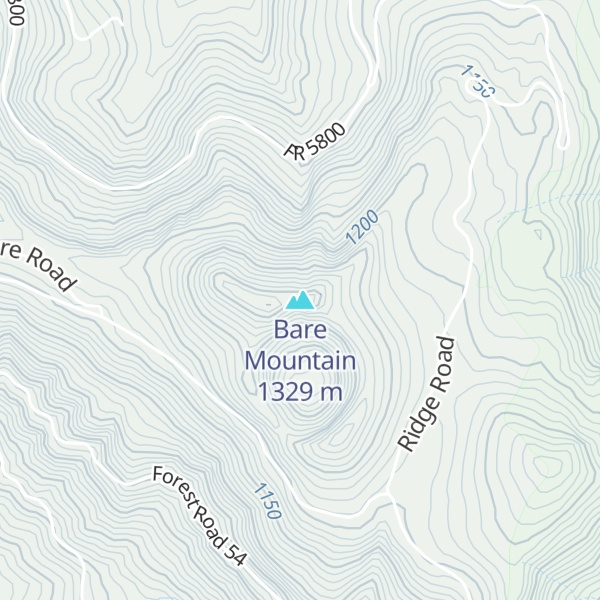 Map of Bare Mountain