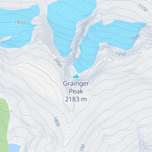 Map of Grainger Peak