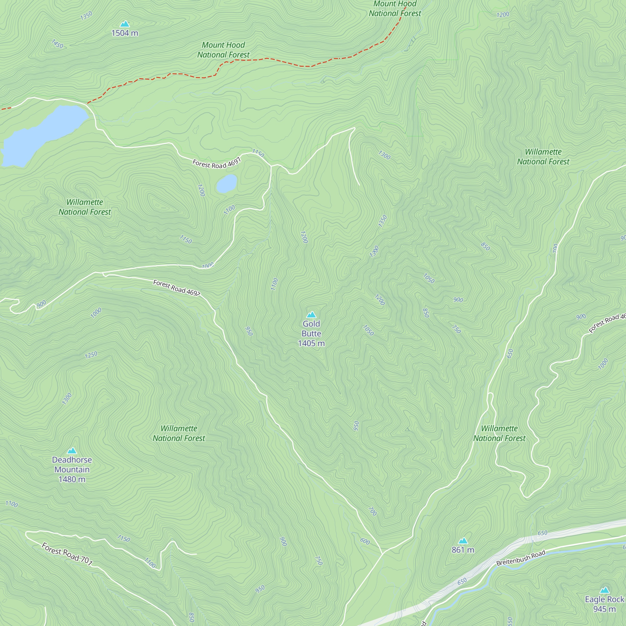 Gold Butte Lookout map