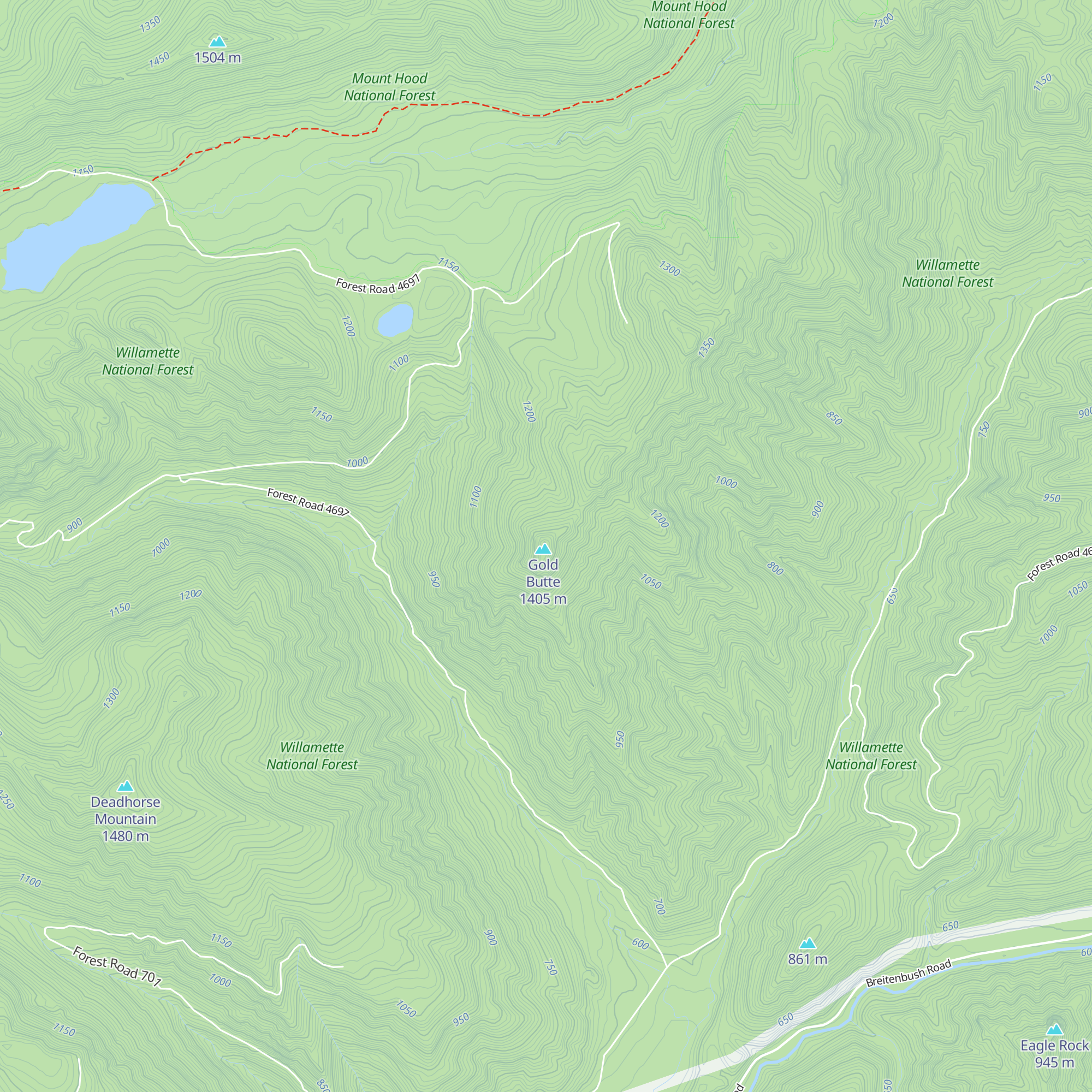 Gold Butte Lookout map