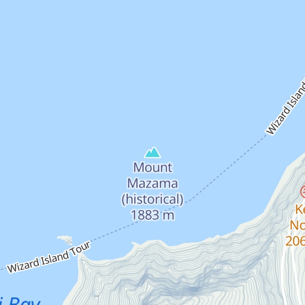 Map of Mount Mazama (historical)