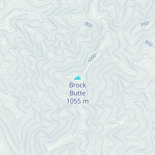 Map of Brock Butte