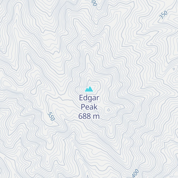 Map of Edgar Peak