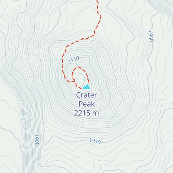 Map of Crater Peak